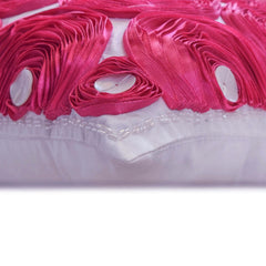 Vintage Joy - Fuchsia Pink Art Silk Throw Pillow Cover