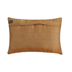 All Eyes On Gold - Art Silk Gold Decorative Lumbar Cushion Cover
