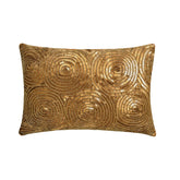 All Eyes On Gold - Art Silk Gold Decorative Lumbar Cushion Cover