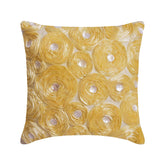 Gold Garden - Gold Art Silk Throw Pillow Cover