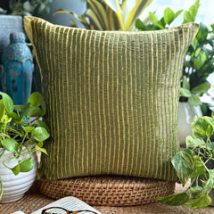 Misty Green - Green Cotton Linen Decorative Euro Sham