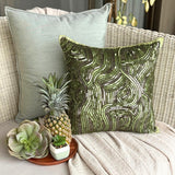 Chlorophyll - Green Art Silk Decorative Euro Sham