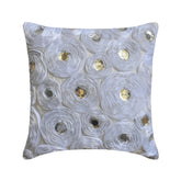 White Heaven - White Art Silk Decorative Euro Sham