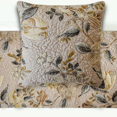 Lucinda - Cotton Beige Decorative Bed Runner and Cushion Cover