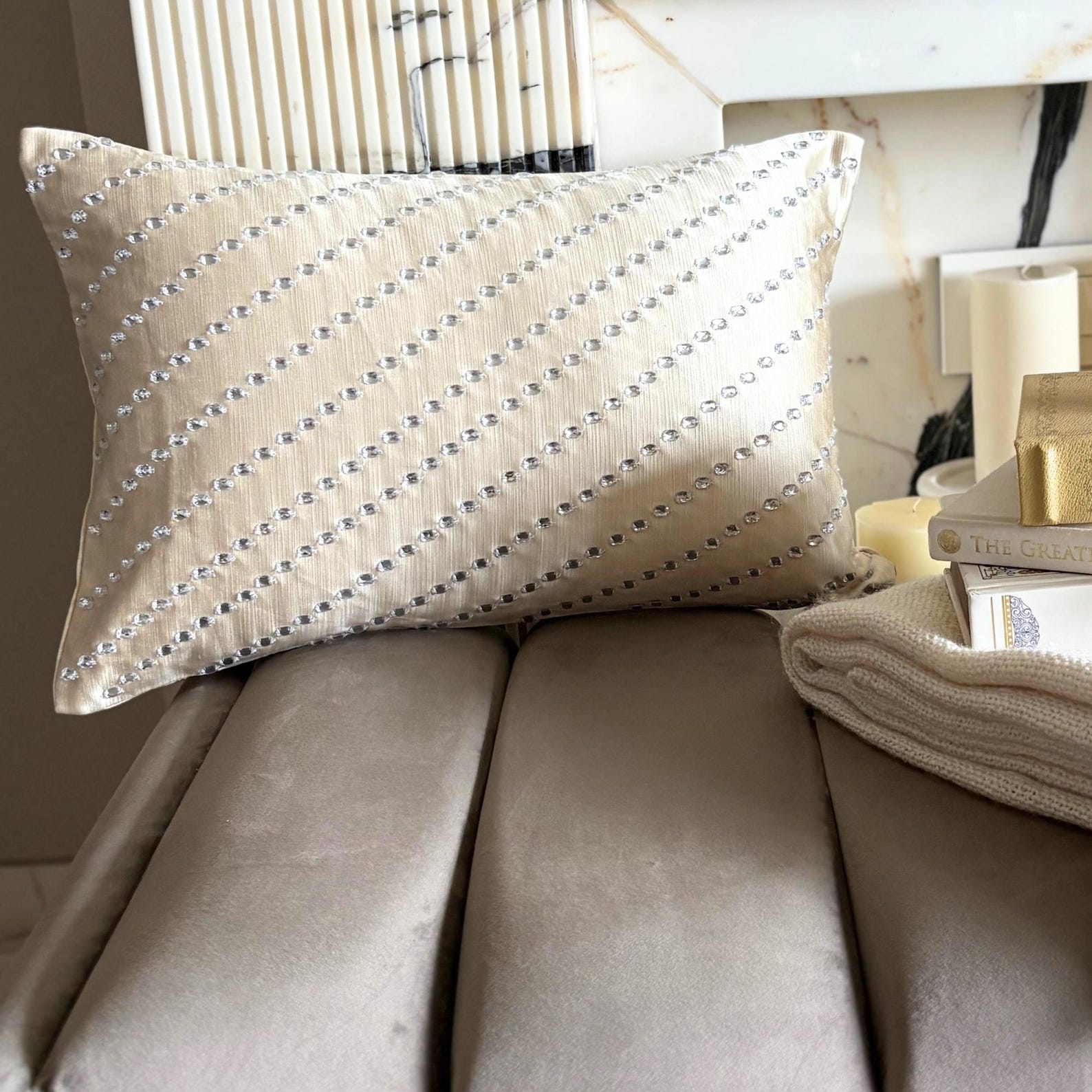 Crystal Bliss Lumbar Cushion Cover