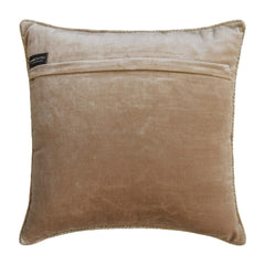 Knotty Pearl Beige - Pearl Beige Velvet Throw Pillow Cover