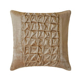 Knotty Pearl Beige - Pearl Beige Velvet Decorative Euro Sham