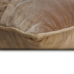 Knotty Pearl Beige - Pearl Beige Velvet Decorative Euro Sham