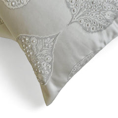 Gray Jacquard Lumbar Cushion Cover - Windsor Grace