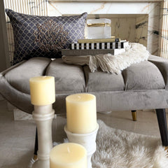 Brown Velvet Lumbar Cushion Cover - Malika Brown