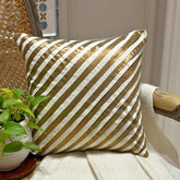 Unfolding Ivory Antique Gold - Ivory Art Silk Decorative Euro Sham