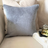 Dark Gray Velvet Throw Cushion Cover - Dark Gray Cords