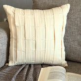 Cream Love Tune - Cream Suede Throw Pillow Cover