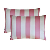 Pink Stripe Delight Lumbar Cushion Cover