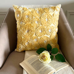 Gold Garden - Gold Art Silk Decorative Euro Sham