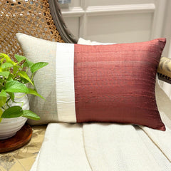 Rust Silk Essence Lumbar Cushion Cover