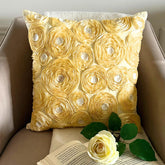 Gold Garden - Gold Art Silk Decorative Euro Sham