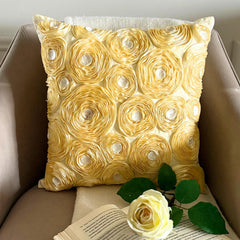 Gold Garden - Gold Art Silk Decorative Euro Sham