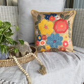 Sunburst Blooms Throw Cushion Cover