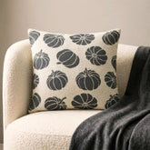 Black Jacquard Decorative Throw Pillow Cover - Noir Pumpkin
