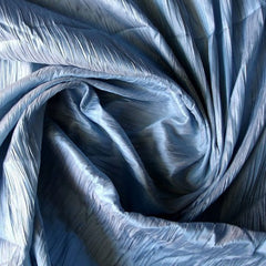 White (Crushed) Art Silk / Faux Silk Fabric By The Metre