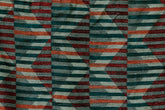 Retro Lines Printed Corduroy Fabric By The Metre, Multi Color Corduroy Fabric