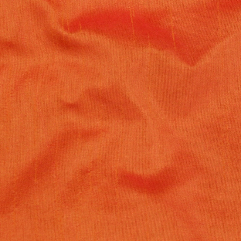 Orange Art Silk Curtain Panels