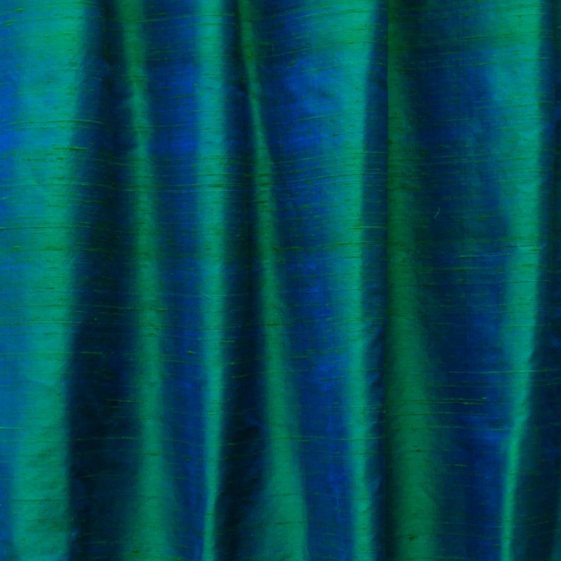 Peacock Silk Dupioni Curtain Panels