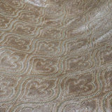 Pearl Beige Damask Jacquard Velvet Fabric By The Metre, 54 inches width