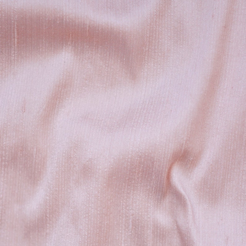 Pastel Peach Pure Silk Dupioni Curtain Panels