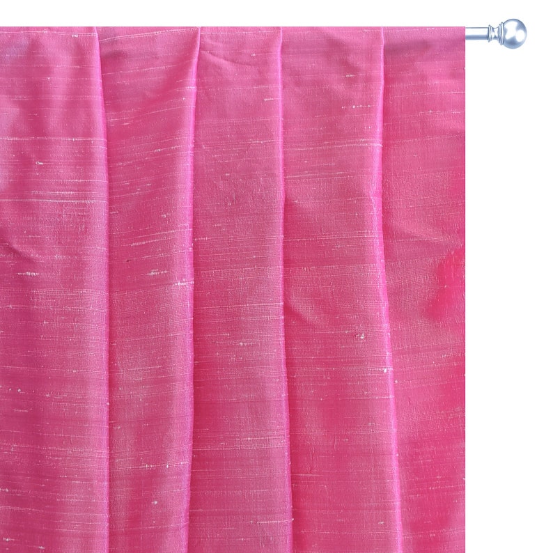 Onion Pink Silk Dupioni Curtain Panels