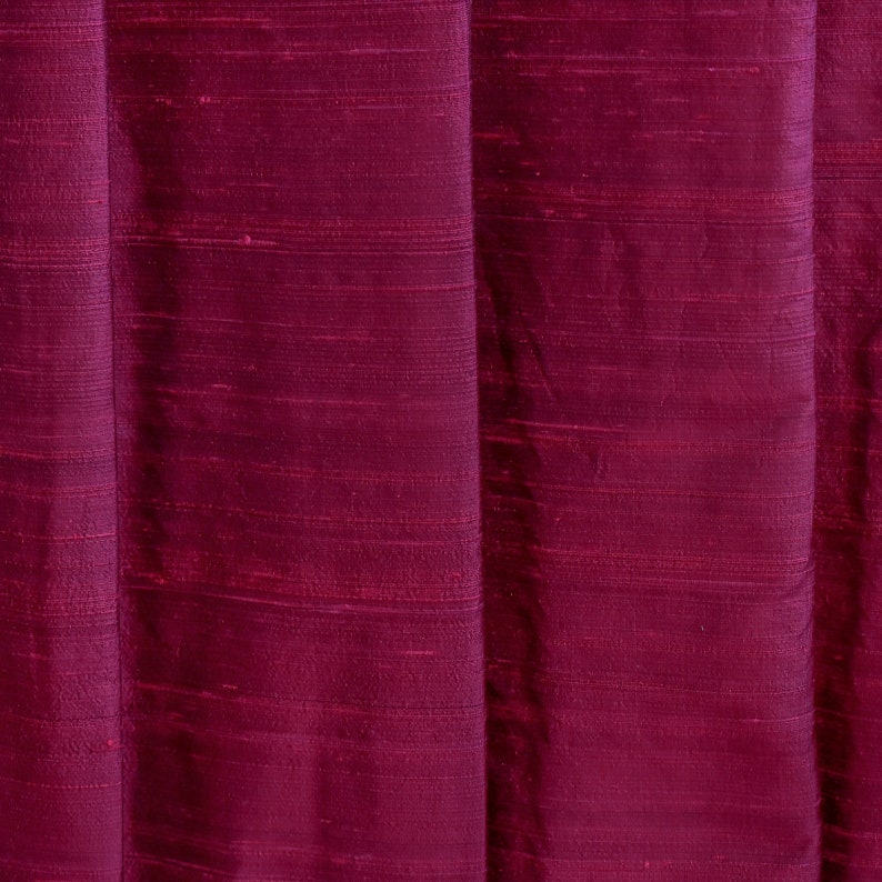 Magenta Silk Dupioni Curtain Panels