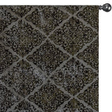 Charcoal Gray Damask Jacquard Velvet Fabric By The Metre, 54 inches width