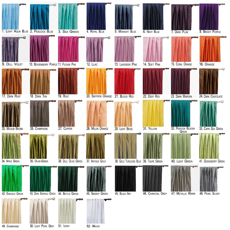 Teal And Yellow Art Silk Curtain Panels