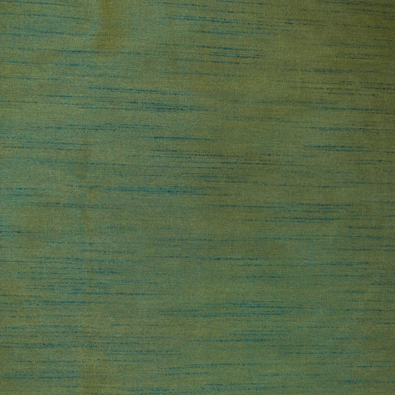 Teal And Yellow Art Silk Curtain Panels