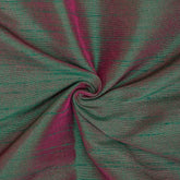 Green And Fuchsia Art Silk / Faux Silk Fabric By The Metre