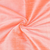 Peach Coral Art Silk Curtain Panels