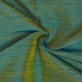 Teal And Yellow Art Silk Curtain Panels