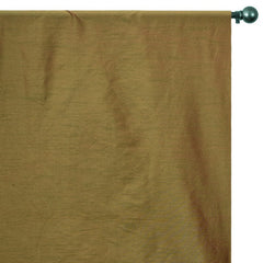 Green And Orange Art Silk Curtain Panels