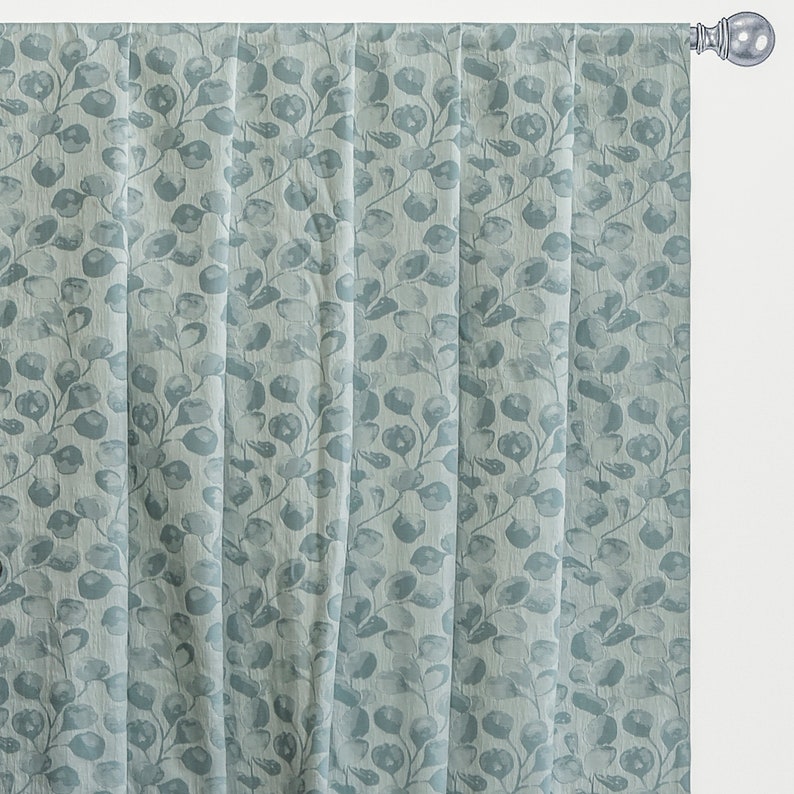 Blue Jacquard Fabric by the Metre, 1 Metre Blue Silk Fabric