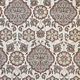 Brown, Beige, Gray & Off White Printed Velvet Fabric by the Metre, 1 Metre