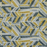 Gray, Chartreuse, Ivory Cotton Fabric by the Metre, 1 Metre Gray Cotton Fabric
