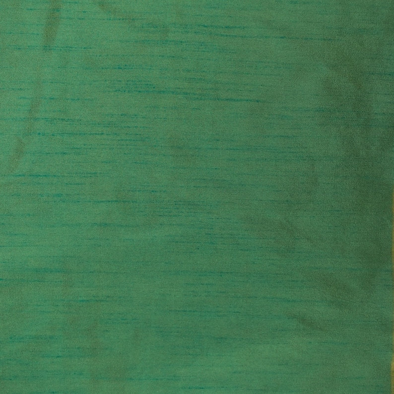 Aqua And Yellow Art Silk Curtain Panels