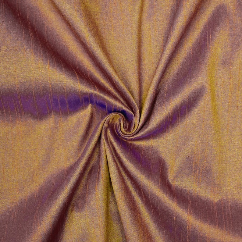 Gold And Purple Art Silk Curtain Panels