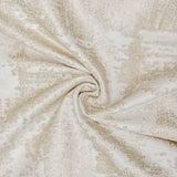 Cream with Foil Print Foil Printed Velvet Fabric by the Metre, 1 Metre Velvet