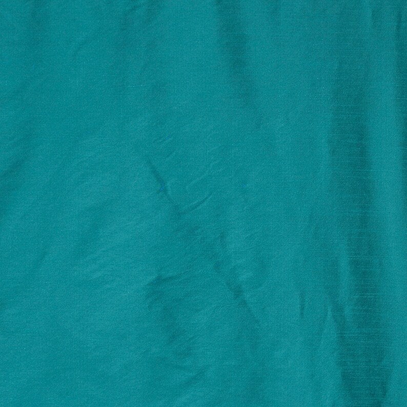 Teal Blue Art Silk Curtain Panels