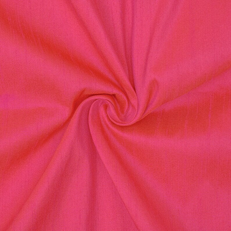 Pink And Orange Art Silk Curtain Panels