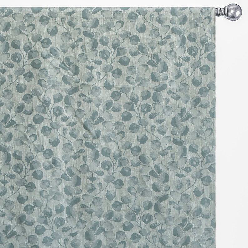 Blue Jacquard Fabric by the Metre, 1 Metre Blue Silk Fabric