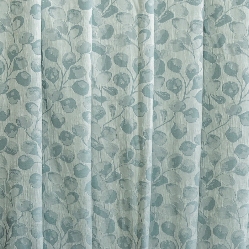 Blue Jacquard Fabric by the Metre, 1 Metre Blue Silk Fabric