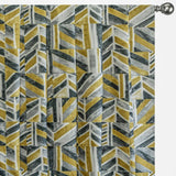 Gray, Chartreuse, Ivory Cotton Fabric by the Metre, 1 Metre Gray Cotton Fabric